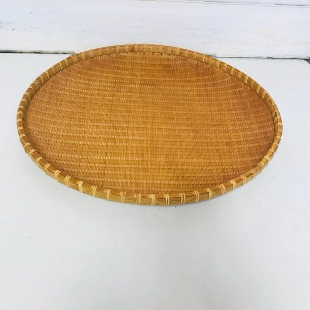 Decorative Big Round Straw Plate Wicker
